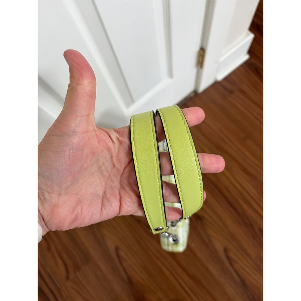 Guess Cessily Tweed Chain 2-Way Shoulder Bag In Lime Multi View 4